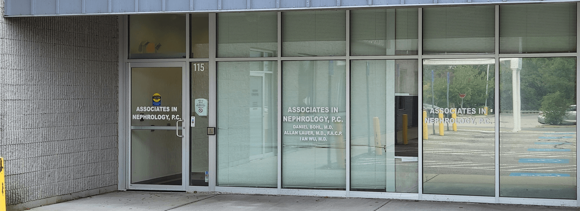 entrance of Associates in Nephrology's office