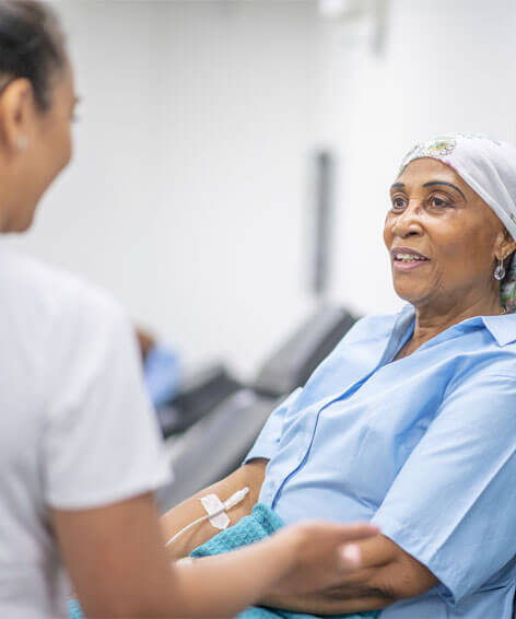 elder female during a dialysis