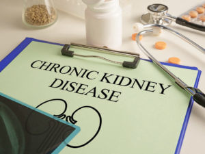 Chronic kidney disease CKD as doctor diagnosis and treatment.
